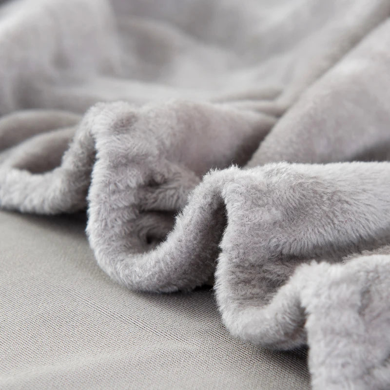 Copridivano In Tessuto Peluche Grigio Solido Protezione Mobili Antipolvere Antiscivolo Spesso In Velluto