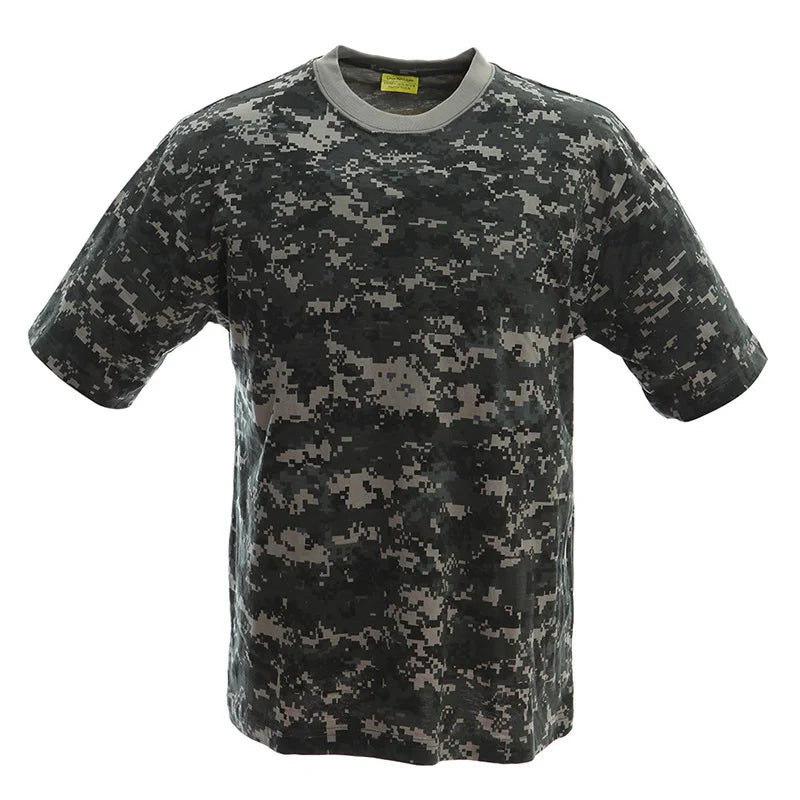 Mimetica Tattica Da Uomo T Shirt Traspirante Ad Asciugatura Rapida Per Esterno Abbigliamento Camo