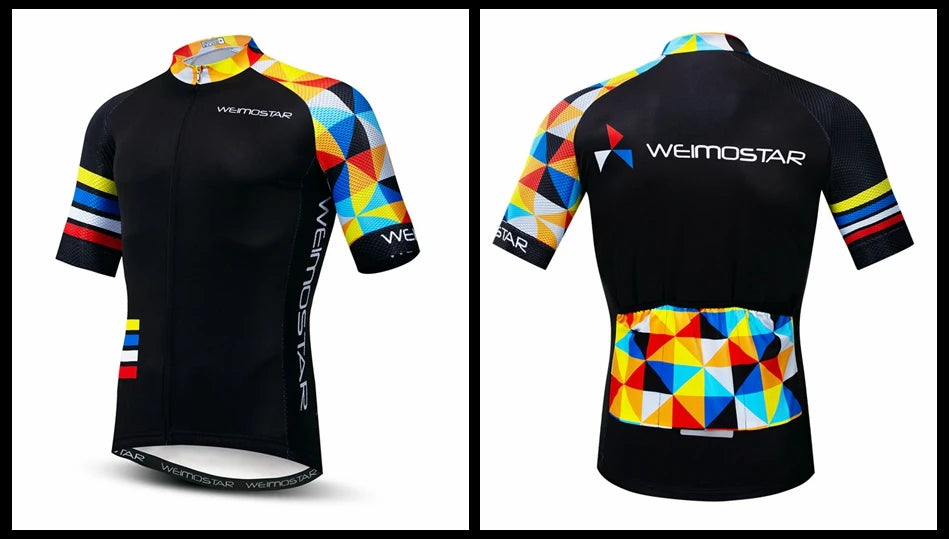 Weimostar Top Verde Maglia da Ciclismo Uomo con Design Divertente Cookie Traspirante Tasche