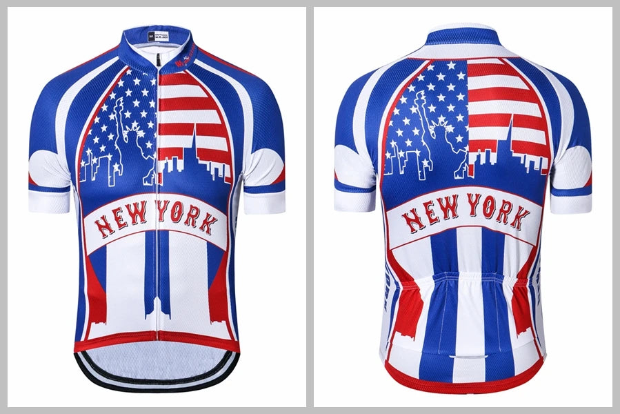 Maglia Da Ciclismo Uomo Manica Corta Traspirante Con Tasche Anti Sudore Asciugatura Rapida Bianco Pro Road MTB