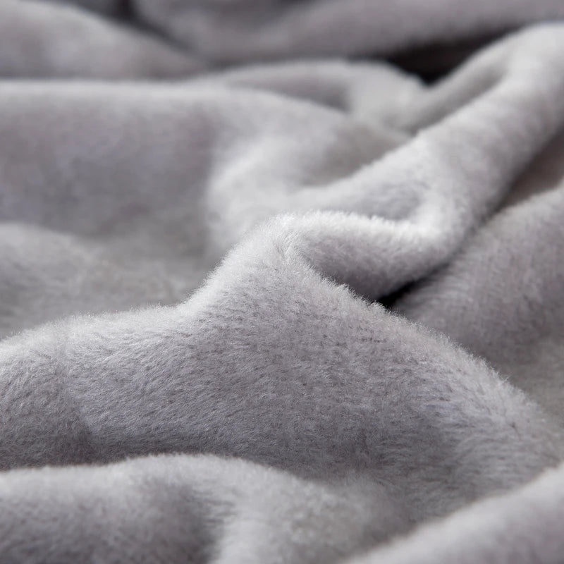 Copridivano In Tessuto Peluche Grigio Solido Protezione Mobili Antipolvere Antiscivolo Spesso In Velluto