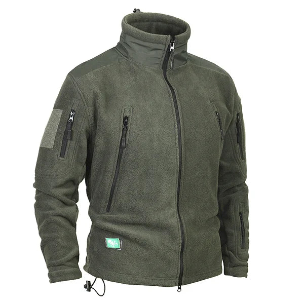 Mege Abbigliamento Uomo Giacca In Pile Patchwork Militare Tasche Multiple Polartec Caldo
