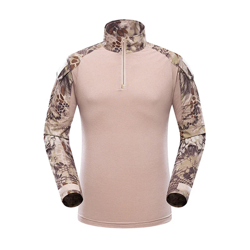 Camicia Militare Mege Camouflage Army Unisex Tactical Battle Combat Shirt Softair Per Forze Speciali USMC