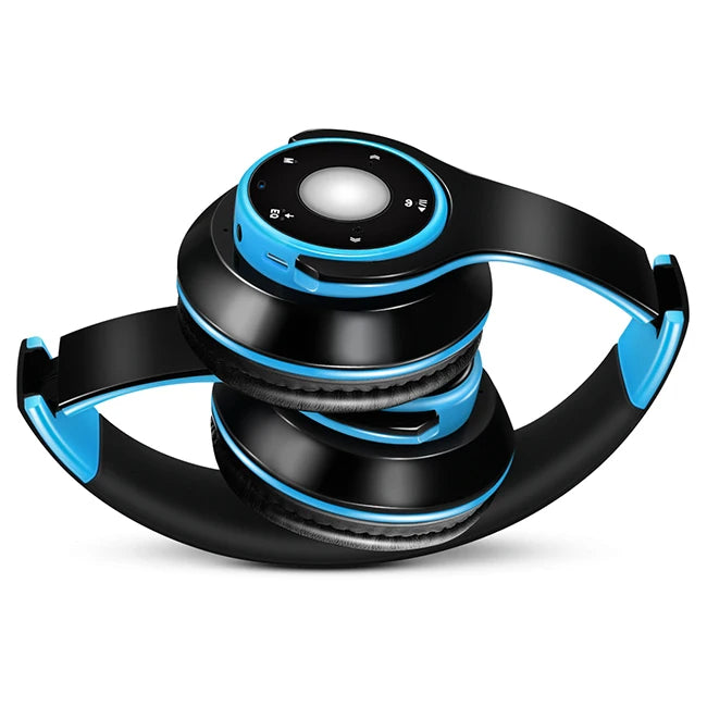 Auricolari Colorati Wireless Bluetooth 5.3 Lettore Mp3 Integrato Cuffie Sportive Pieghevoli Suono Stereo Per Cellulare