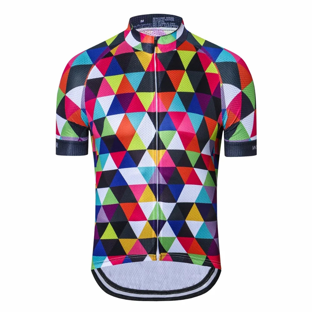 Maglia Da Ciclismo Uomo Manica Corta Traspirante Con Tasche Anti Sudore Asciugatura Rapida Bianco Pro Road MTB