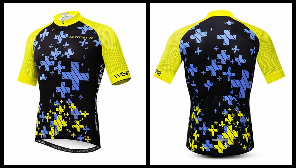 Weimostar Top Verde Maglia da Ciclismo Uomo con Design Divertente Cookie Traspirante Tasche