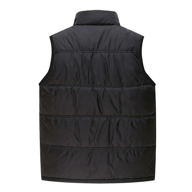 Gilet Termico Da Uomo In Pile Caldo Autunno Inverno Senza Maniche Antivento Nero Blu Scuro 7XL
