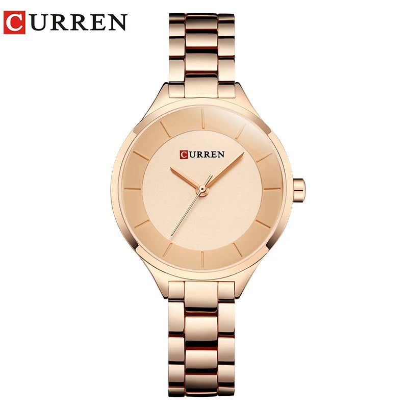 Curren Orologio Da Polso Donna Lusso Quarzo 34mm Impermeabile Braccialetto Fashion Design Ginevra Elegante
