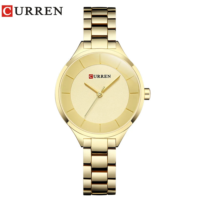 Curren Orologio Da Polso Donna Lusso Quarzo 34mm Impermeabile Braccialetto Fashion Design Ginevra Elegante