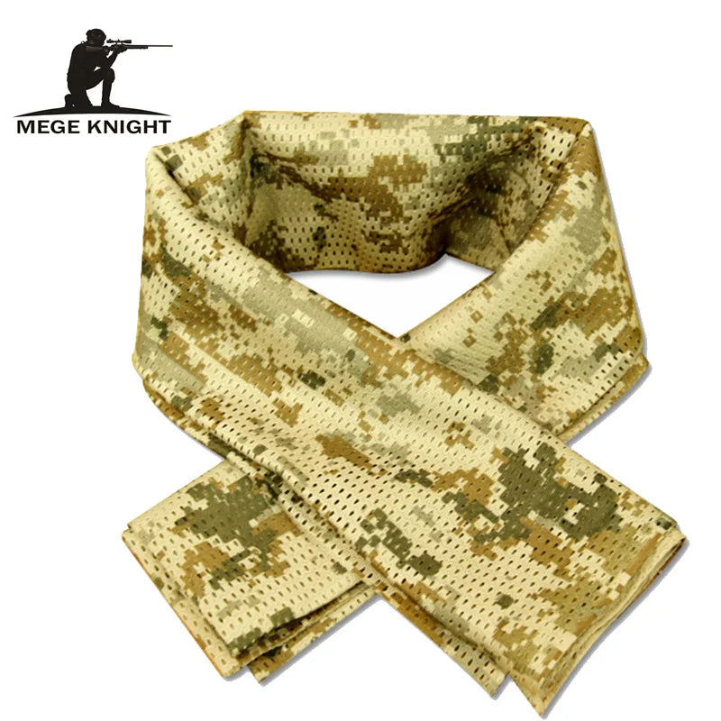 Sciarpa Mimetica Militare Tattica Airsoft Multifunzionale Mesh Traspirante Wrap Mask Shemagh Veil Unisex