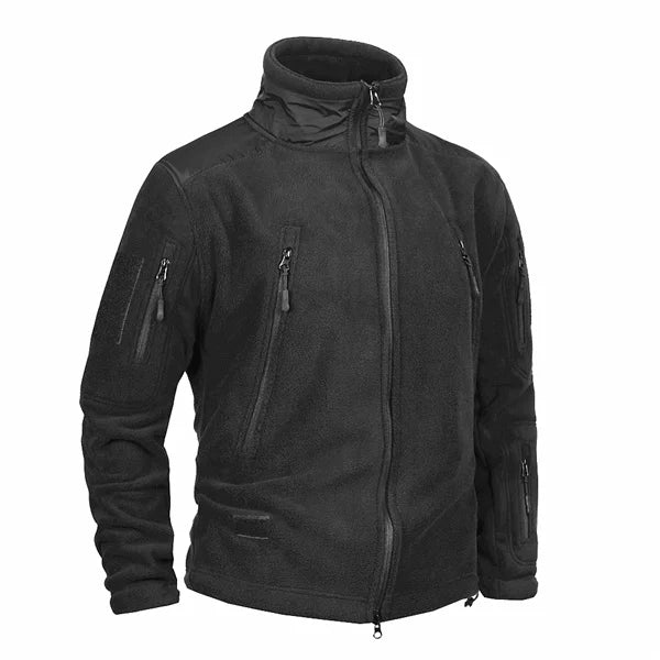 Mege Abbigliamento Uomo Giacca In Pile Patchwork Militare Tasche Multiple Polartec Caldo