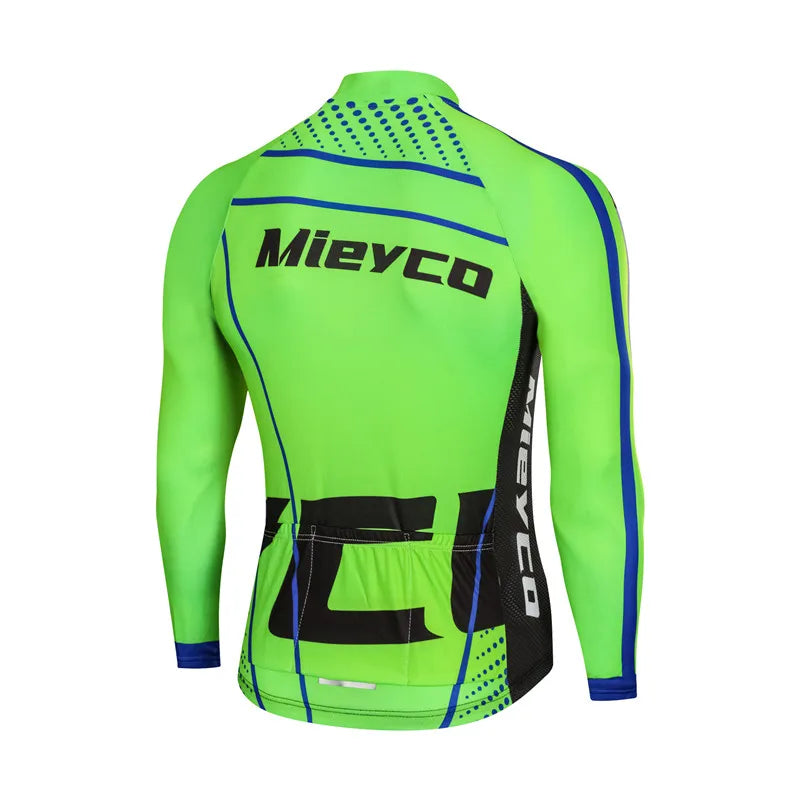 MIEYCOM Abbigliamento Ciclismo Uomo Maniche Lunghe Giacca Traspirante Protezione Solare MTB Corsa Primavera Autunno