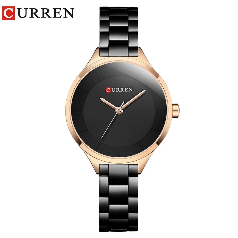Curren Orologio Da Polso Donna Lusso Quarzo 34mm Impermeabile Braccialetto Fashion Design Ginevra Elegante