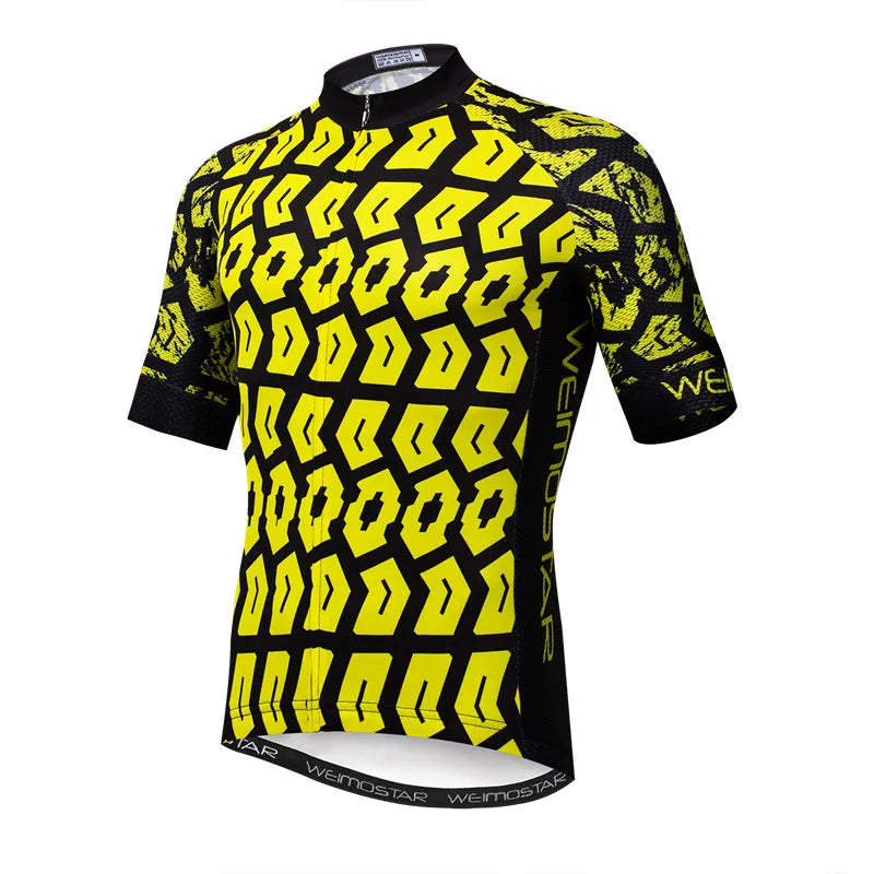 Weimostar Top Verde Maglia da Ciclismo Uomo con Design Divertente Cookie Traspirante Tasche