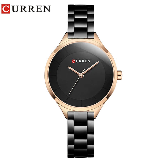 Curren Orologio Da Polso Donna Lusso Quarzo 34mm Impermeabile Braccialetto Fashion Design Ginevra Elegante