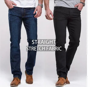 Jeans Da Uomo Con Taglio A Stivale Slim Fit Blu Neri Elasticizzati Denim Classici Firmati