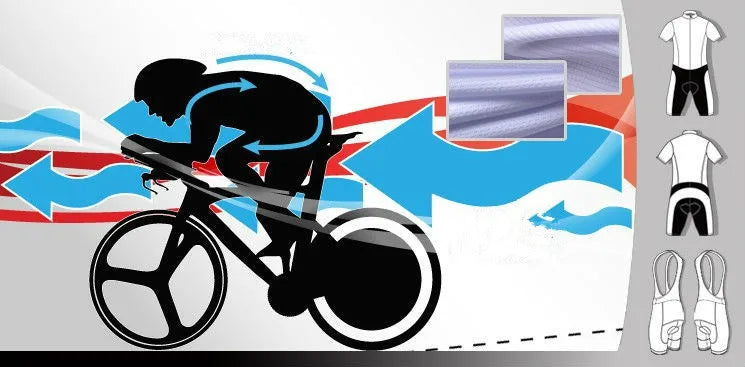 Maglia Da Ciclismo Uomo Manica Corta Traspirante Con Tasche Anti Sudore Asciugatura Rapida Bianco Pro Road MTB