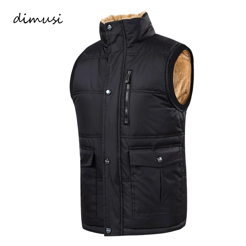 Gilet Termico Da Uomo In Pile Caldo Autunno Inverno Senza Maniche Antivento Nero Blu Scuro 7XL