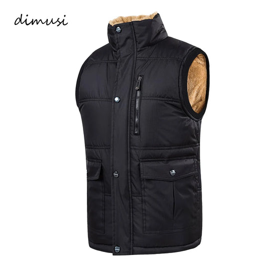 Gilet Termico Da Uomo In Pile Caldo Autunno Inverno Senza Maniche Antivento Nero Blu Scuro 7XL