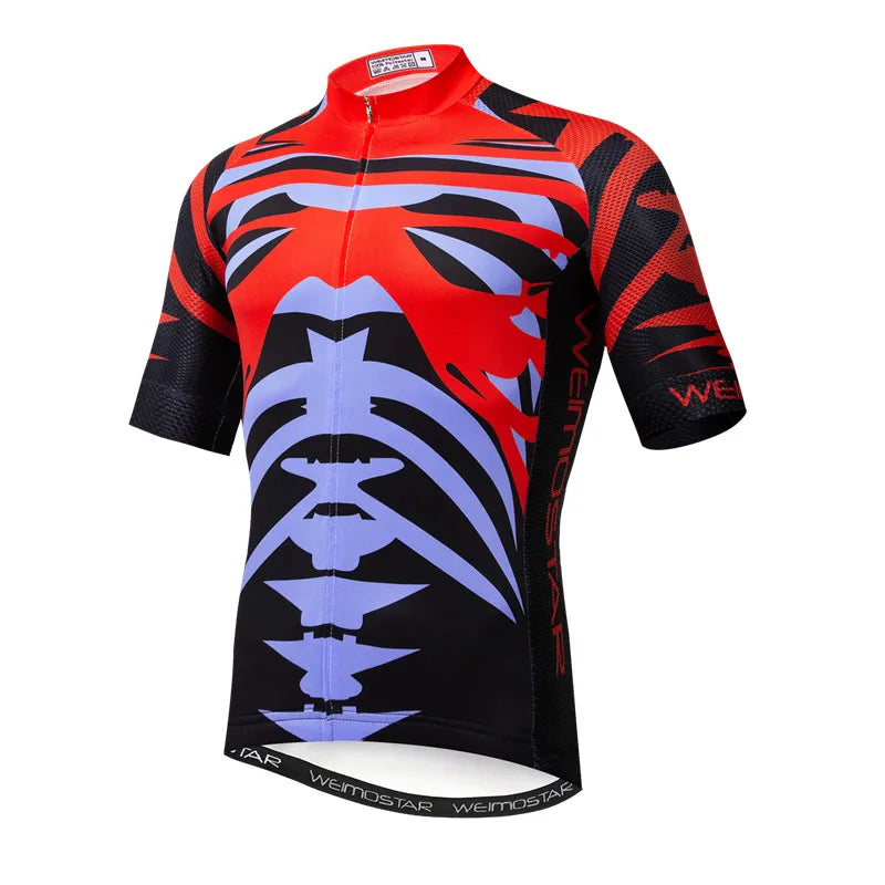 Weimostar Top Verde Maglia da Ciclismo Uomo con Design Divertente Cookie Traspirante Tasche