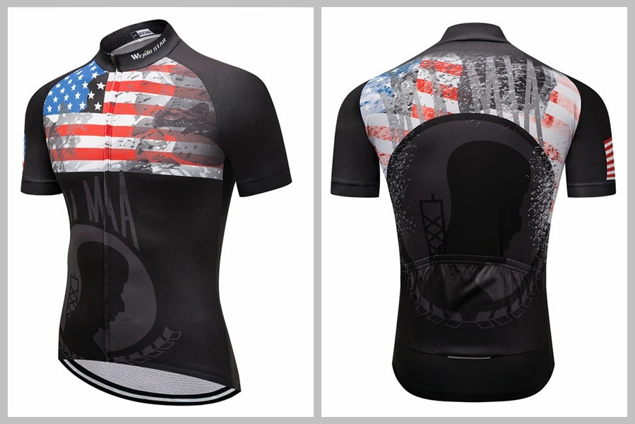 Maglia Da Ciclismo Uomo Manica Corta Traspirante Con Tasche Anti Sudore Asciugatura Rapida Bianco Pro Road MTB