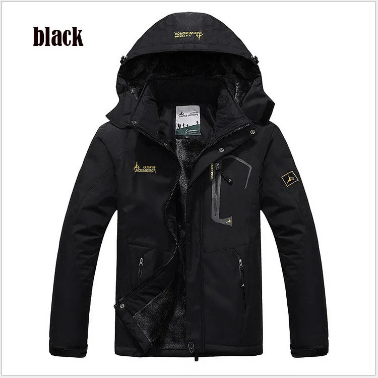 Parka Invernale Da Uomo Antivento Frangivento Plus Con Pelliccia Calda E Spessa Giacche A Vento Militari Senza Cappuccio