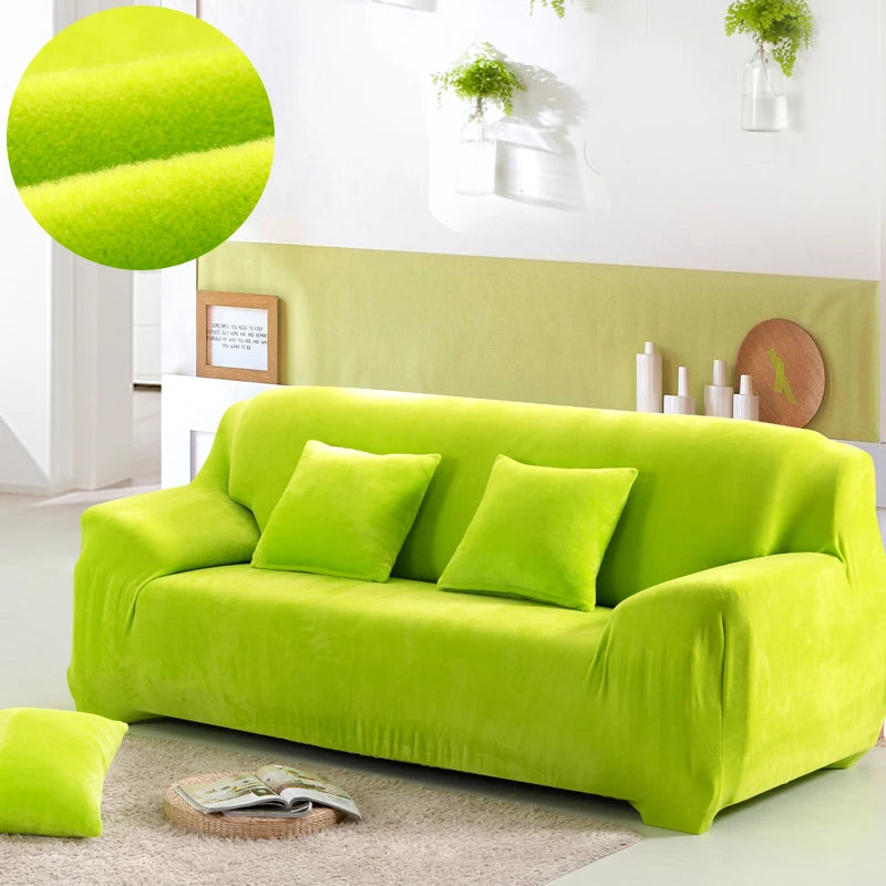 Copridivano In Tessuto Peluche Grigio Solido Protezione Mobili Antipolvere Antiscivolo Spesso In Velluto