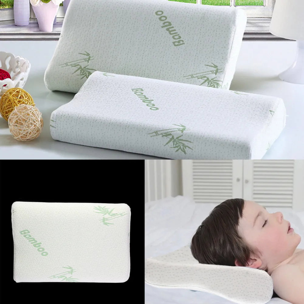 Cuscino Memory Foam Regolabile In Bambu Per Collo E Spalle Sostegno Morbido Con Profilo A Onda Rimbalzo Lento