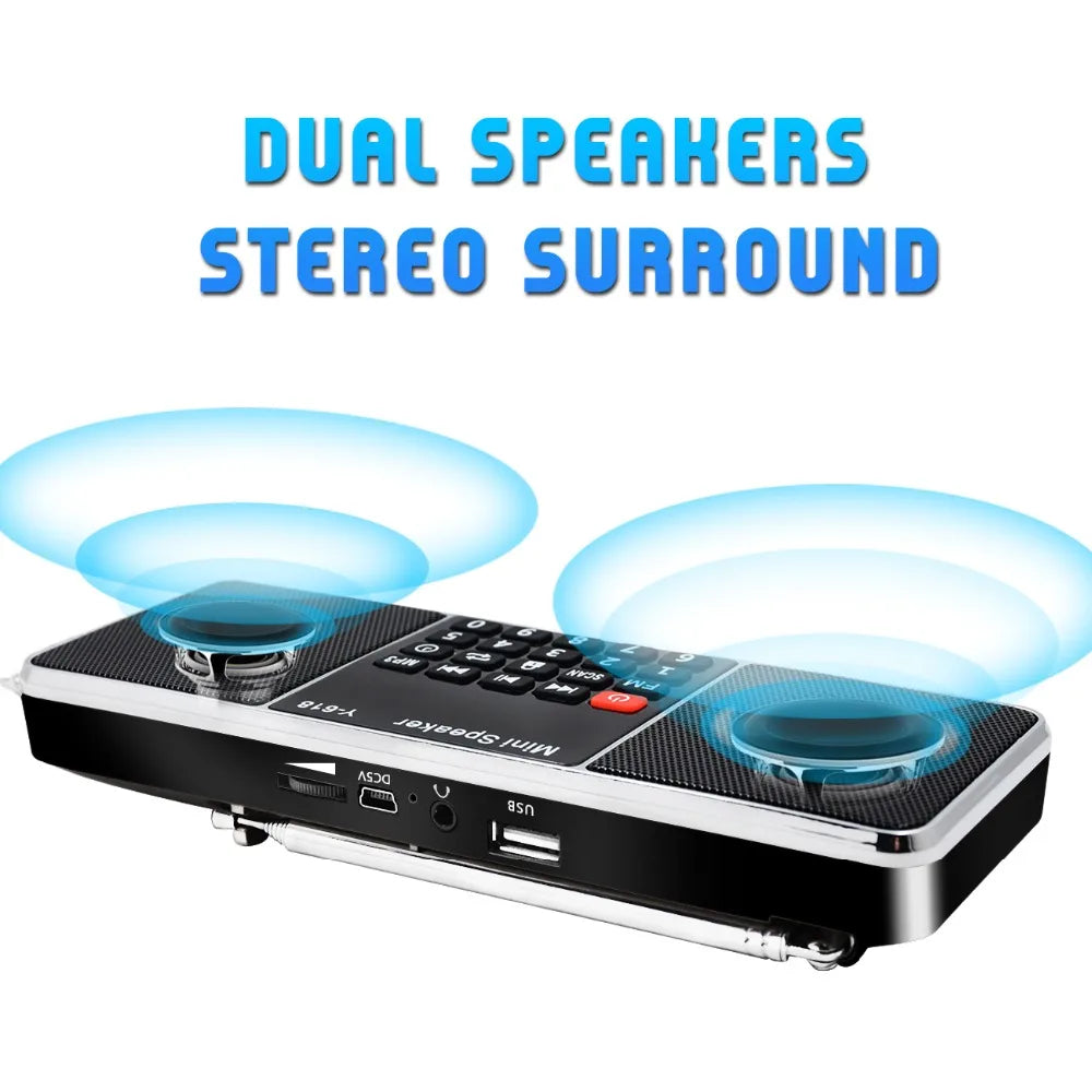 Lefon Ricevitore Radio FM Digitale Portatile Con Altoparlante Lettore MP3 USB Scheda TF Display LED Spegnimento Dell Ora