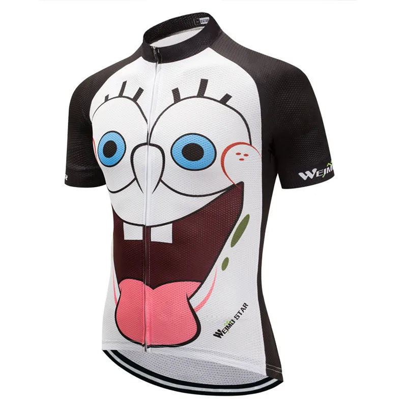 Maglia Da Ciclismo Uomo Manica Corta Traspirante Con Tasche Anti Sudore Asciugatura Rapida Bianco Pro Road MTB