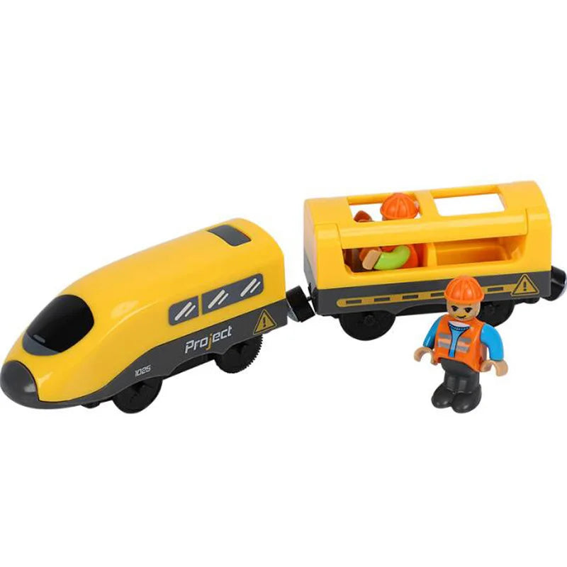 Set Trenini Elettrici Per Ferrovia In Legno Pista Del Treno Regalo Di Natale Per Bambini