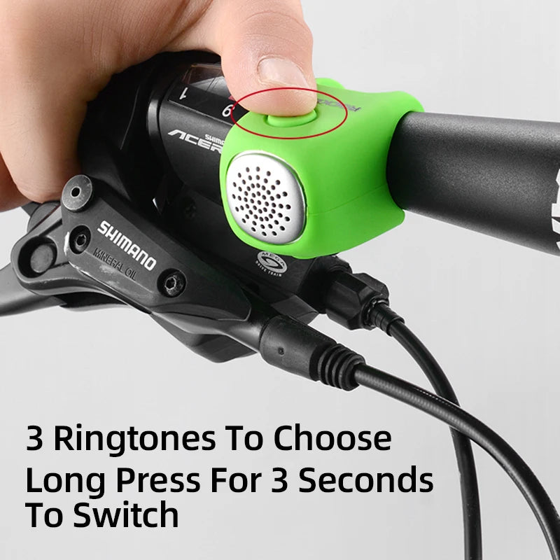 RockBros Campanello Per Ciclismo Elettrico 90 dB Campana MTB Manubrio Gel Di Silice Anello A Conchiglia Bicicletta
