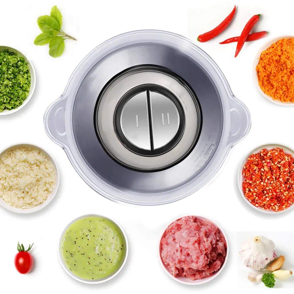 BioloMix Tritacarne 2 Velocità 500W In Acciaio Inossidabile Capacità 2L Robot Da Cucina Affettatrice 110V USA