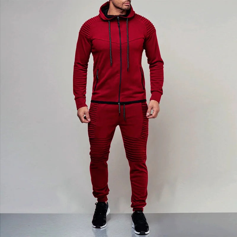 Due Pezzi Tuta Da Corsa Uomo Felpa Collo A O Pantaloni Sportivi Camouflage Leggera Per Allenamento All Aperto