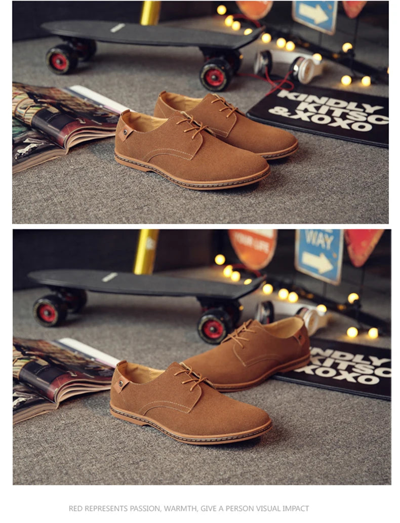 Scarpe Da Uomo In Pelle Scamosciata Primaverili Oxford E Sneakers Classiche Scarpe Eleganti Comode Grandi Misure 2025