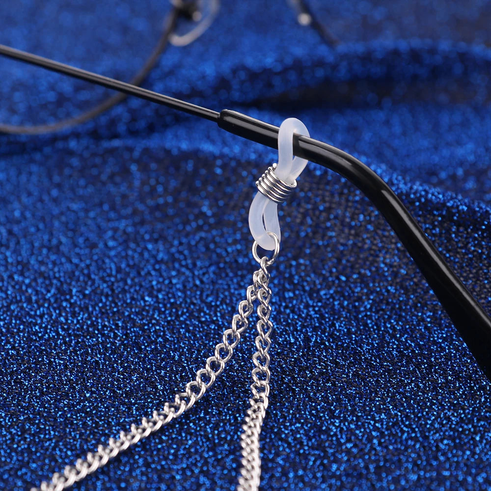 Nuova Moda Per Donne Catena Occhiali Con Perle E Stelline Vuote Tracolla Cordino Per Occhiali Da Sole E Lettura