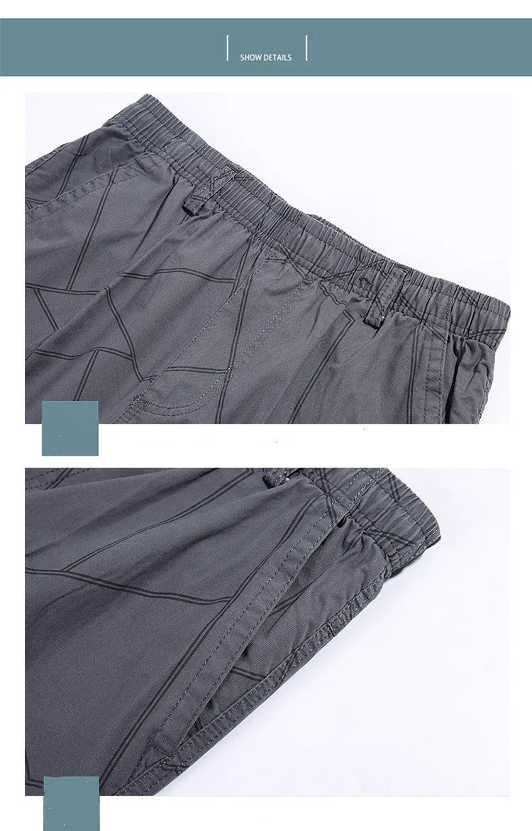 Pantaloncini Cargo Uomo Plus Size 6XL Lunghezza Al Ginocchio Cotone Elasticizzato Tasche Militari Bermuda Capri