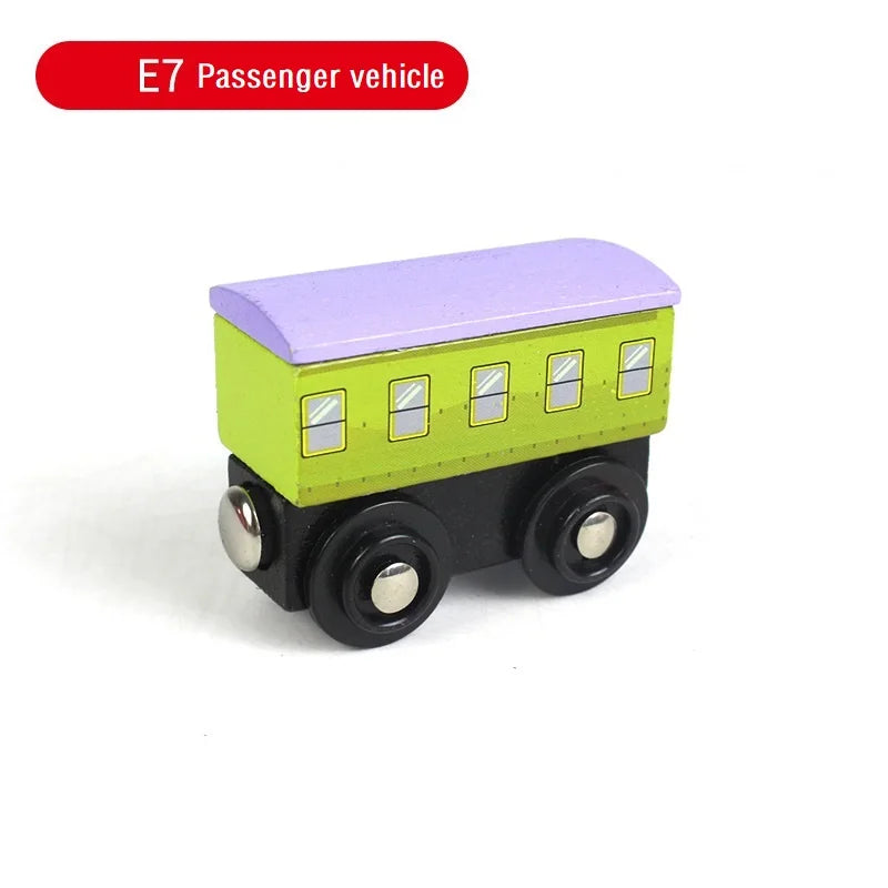 Treno Magnetico in Legno per Bambini Locomotiva con Binari Giochi Educativi Regalo di Compleanno