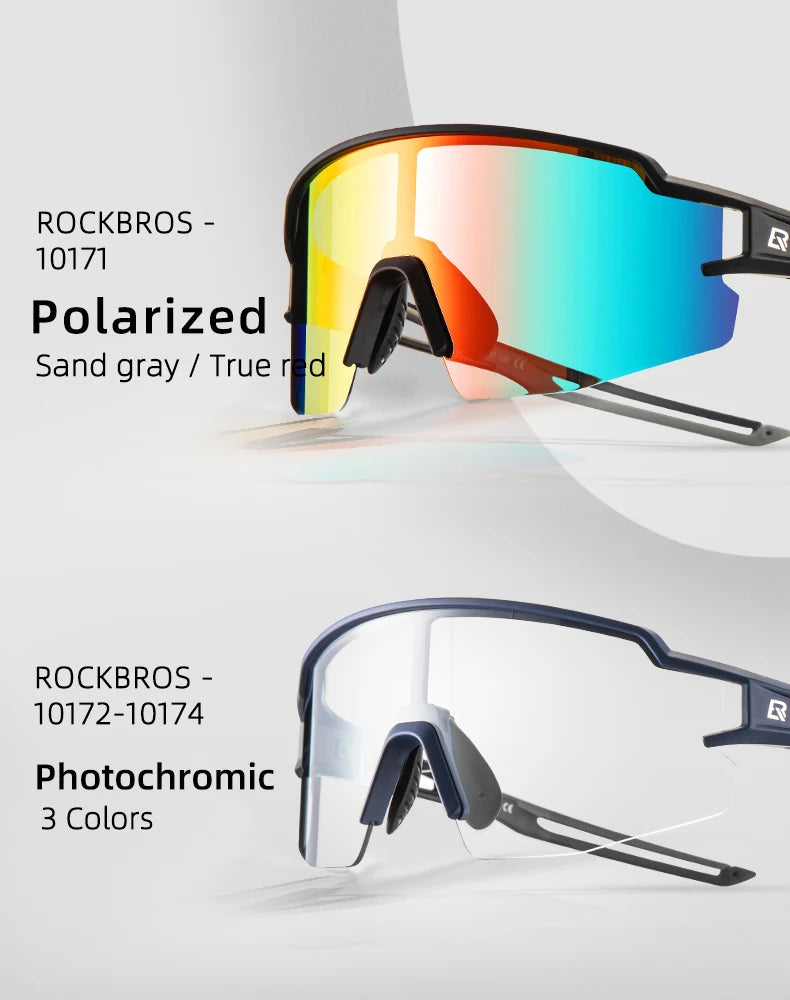 Rockbros Occhiali Da Ciclismo Fotocromatici Con Montatura Integrata Per Miopia Polarizzata Occhiali Da Sole Uomo Donna