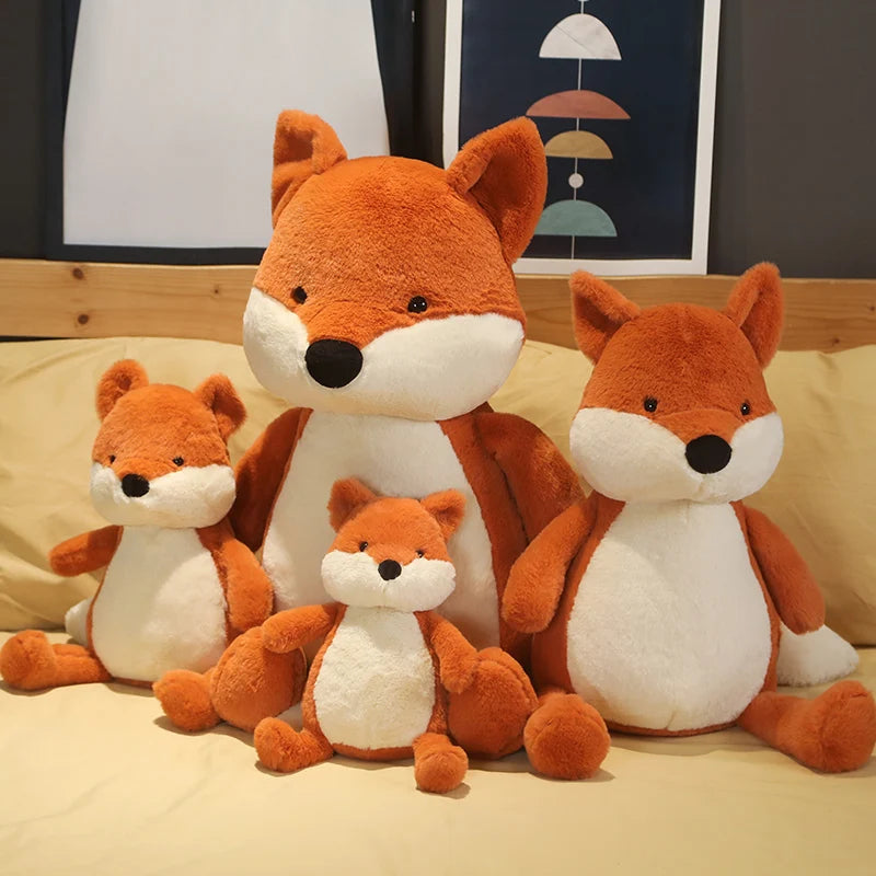 Peluche Volpe Morbido Imbottito Carino Cartone Animato Regalo Per Ragazze Kawaii Divano Decor Cuscino