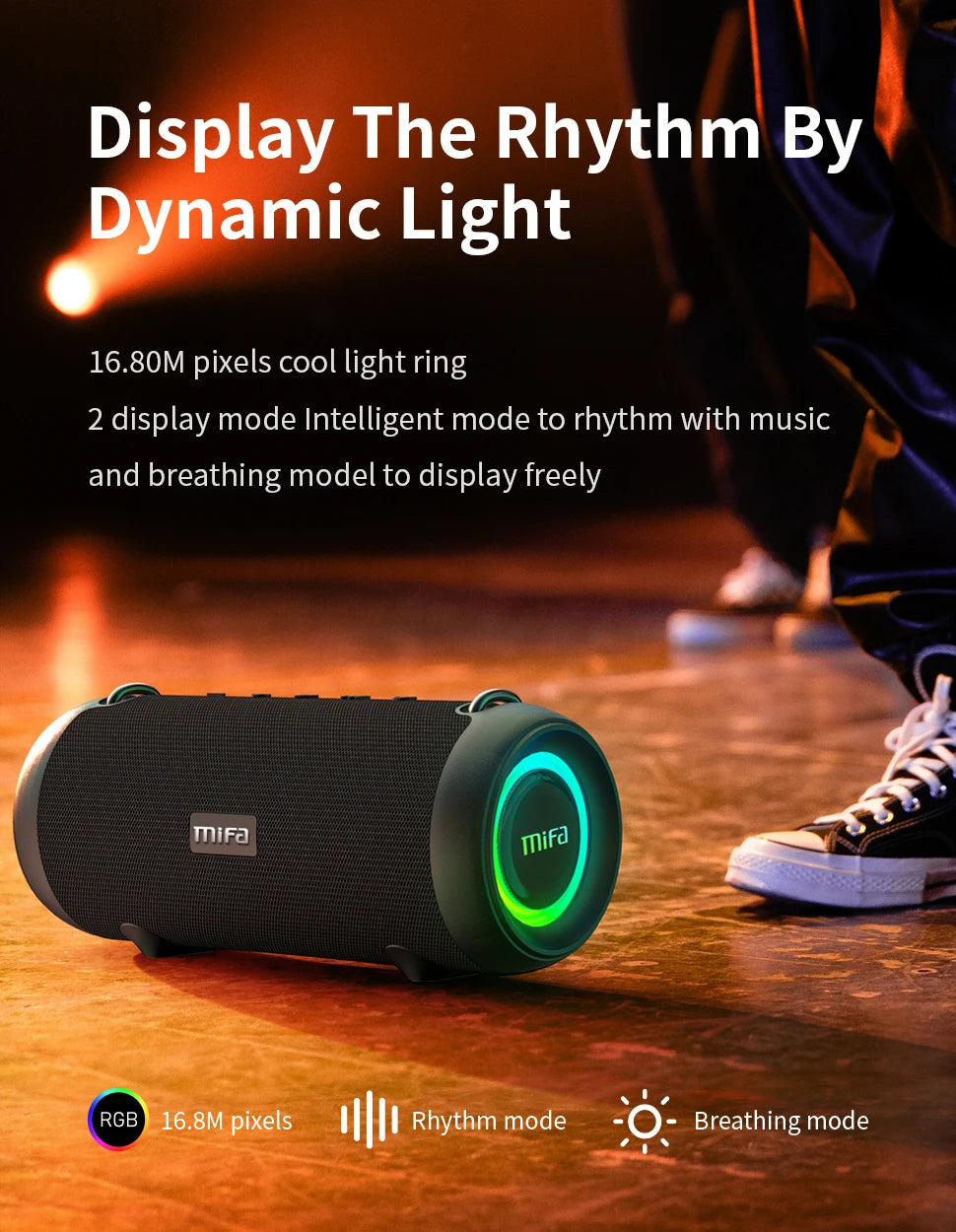 Altoparlante Bluetooth Mifa A90 60 W PMPO Portatile Per Campeggio E Feste All Aperto Suono Potente Con Bassi Profondi
