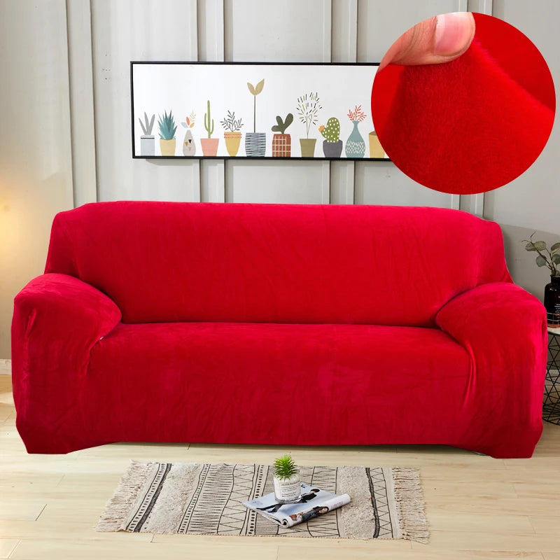 Copridivano In Tessuto Peluche Grigio Solido Protezione Mobili Antipolvere Antiscivolo Spesso In Velluto
