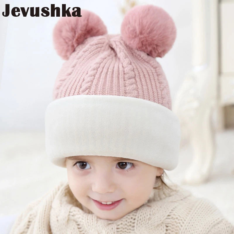 Cappellino Passamontagna Invernale Per Neonati E Bambini Con Fodera In Pile E Orecchie Da Gatto HT073