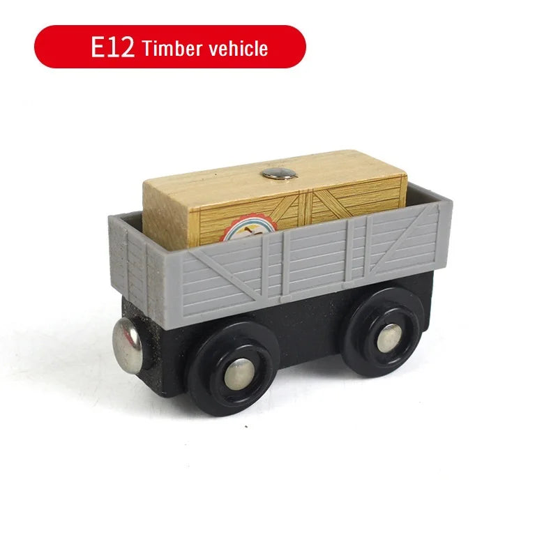Treno Magnetico in Legno per Bambini Locomotiva con Binari Giochi Educativi Regalo di Compleanno