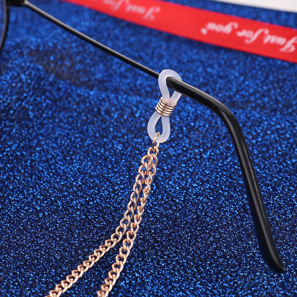 Nuova Moda Per Donne Catena Occhiali Con Perle E Stelline Vuote Tracolla Cordino Per Occhiali Da Sole E Lettura
