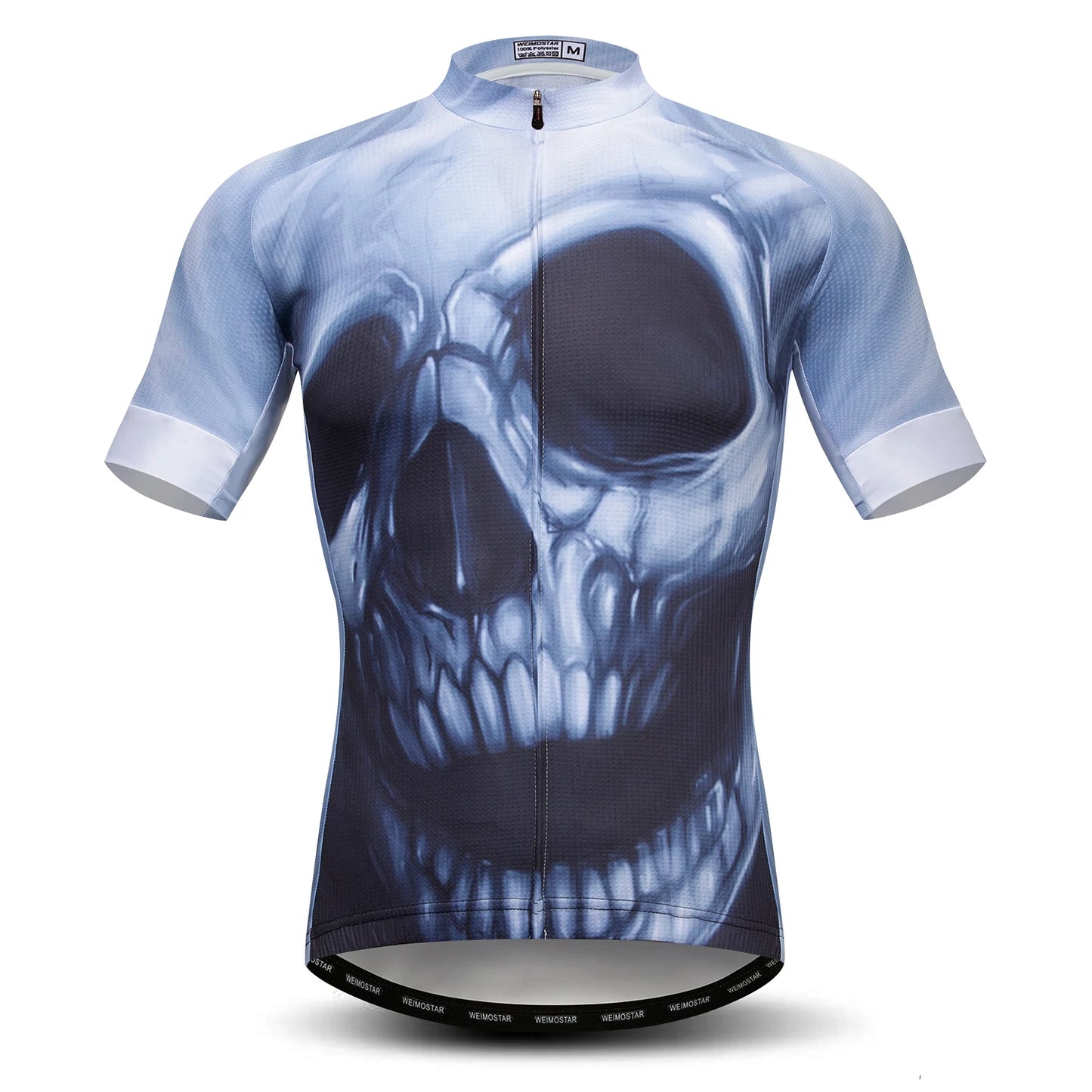 Jersey Da Ciclismo Uomo Skull Traspirante Estate Quick Dry Anti Sudore Riflettente Con Tasche MTB