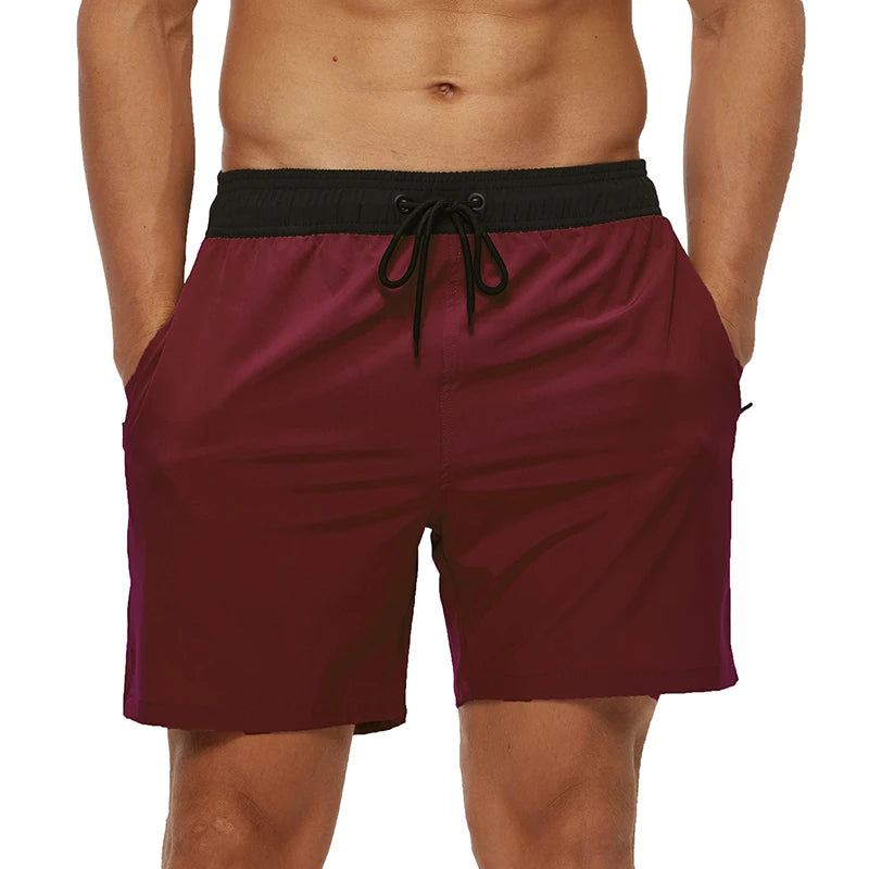 Costume Elasticizzato Uomo Escatch 2025 Pantaloncini Da Spiaggia Ad Asciugatura Rapida Tasche Cerniera Fodera Rete