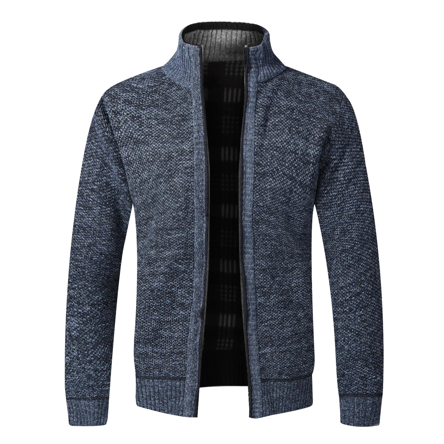 Cardigan Da Uomo In Pile Caldo Con Cerniera Slim Fit Lavorato A Maglia Premium Per Inverno Elegante