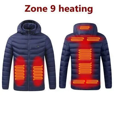 11 aree di riscaldamento giacca riscaldata uomo donna inverno Outdoor campeggio abbigliamento sportivo cappotto riscaldato cappotto termico in grafene giacca riscaldante USB
