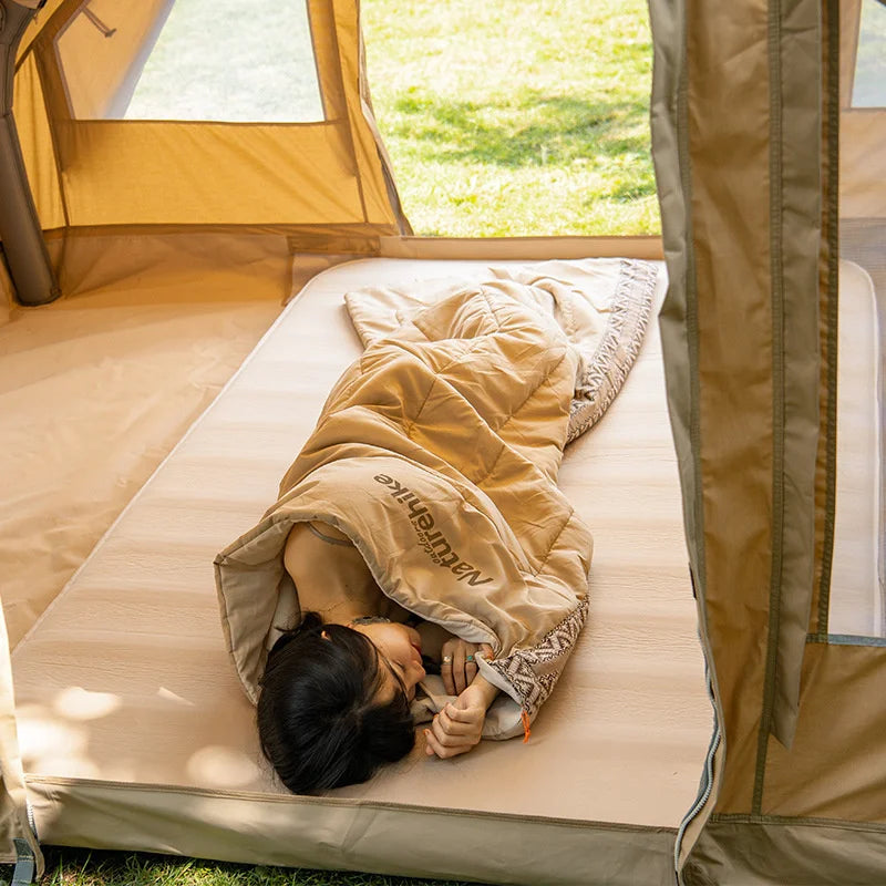 Naturehike L150 Sacco a Pelo da Campeggio Leggero 3 Stagioni in Cotone Impermeabile con Ventilazione per Adulti